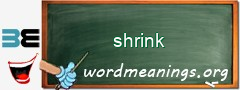 WordMeaning blackboard for shrink